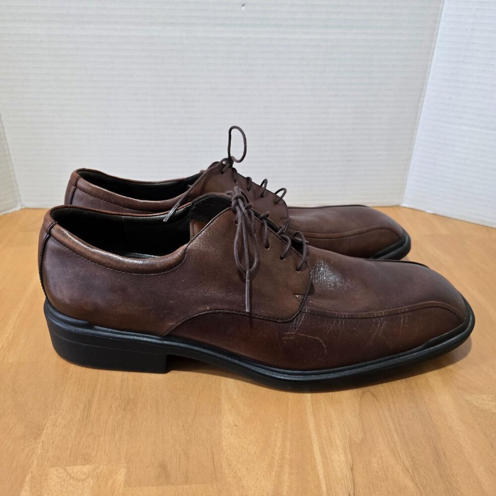 Rockport Men's Leather Lace Up Oxford Shoes Slip Resistant Brown Size 13M - Picture 4 of 14